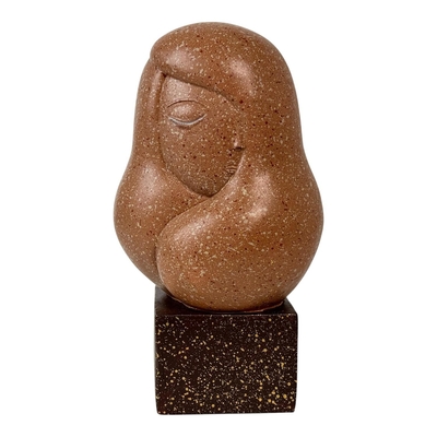FIGURA DAMA DECORATIVO 23.5 cm x 13.5 cm CERAMICA CAFE