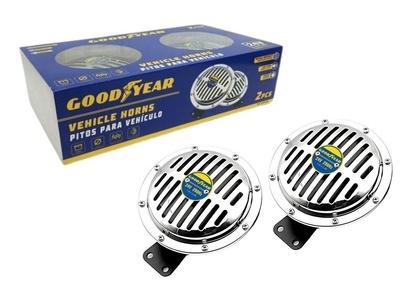 PITO PARA AUTO PLASTICO PLATEADO/NEGRO 24 V