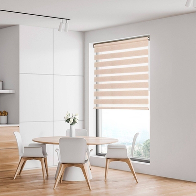 CORTINA ROLLER ZEBRA 100 cm/96 cm x 160 cm POLIESTER BEIGE NIGHT&DAY