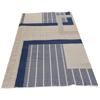 ALFOMBRA PARA SALA 260 cm x 180 cm BLANCO-AZUL DISEÑO ABSTRACTO