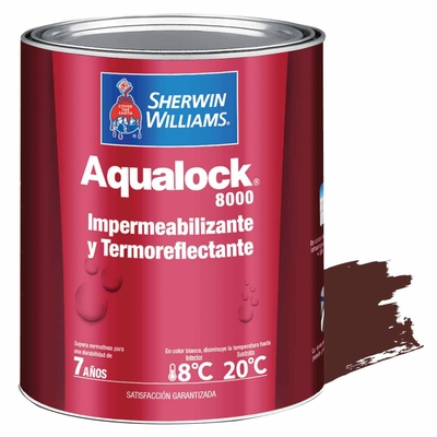 IMPERMEABILIZANTE Y TERMOREFLECTANTE PARA TECHOS LOSAS Y PAREDES ROJO AQUALOCK 8000