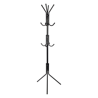 PERCHERO METAL 175 cm 12 BRAZOS NEGRO