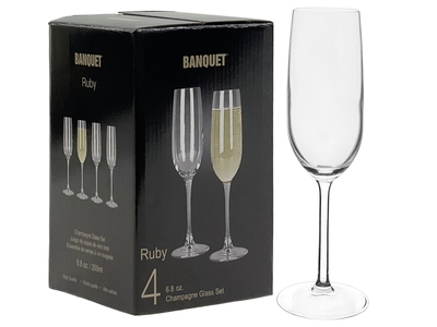 COPA PARA CHAMPAGNE 200 mL VIDRIO TRANSPARENTE