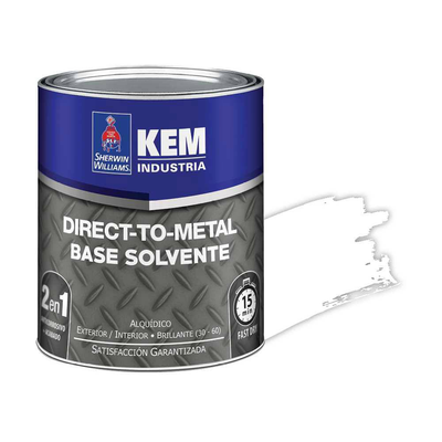 ANTICORROSIVO BASE SOLVENTE PARA METAL BRILLANTE DIRECT TO METAL KEM DTM