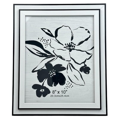 PORTARETRATO 31.4 cm x 26.3 cm BORDE PLATA-NEGRO 1 FOTO