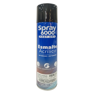 PINTURA SPRAY ESMALTE ACRILICO 6000 FAST DRY CAFE ANODIZADO 425 mL