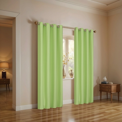 CORTINA PARA SALA 140 cm x 229 cm VERDE LIMON LIMA JACQUARD