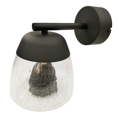 LAMPARA APLIQUE PARED LED 9 W 450 lm LUZ CALIDA ACABADO NEGRO IP20
