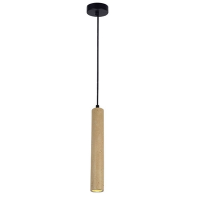 LAMPARA PENDANT LED 5 W LUZ CALIDA DISEÑO CILINDRO ACABADO BEIGE