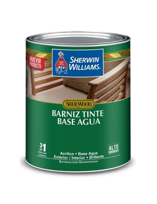 BARNIZ TINTE BASE AGUA PARA MADERA PARA USO EXTERIOR / INTERIOR WENGUE BRILLANTE 3 EN 1