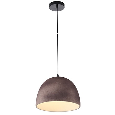 LAMPARA PENDANT 1 LUZ E27 METAL-CERAMICA ACABADO GRIS