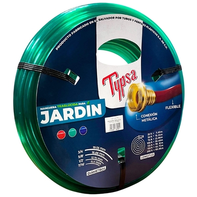 MANGUERA TRASLUCIDA 12.7 mm x 7.62 m PLASTICO COLOR SURTIDO