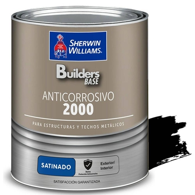 ANTICORROSIVO ALQUIDICO PARA METAL PARA USO EXTERIOR / INTERIOR NEGRO SATINADO ESTRUCTURAL 2000