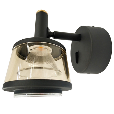 LÁMPARA APLIQUE PARED LED 8 W 550 lm LUZ CALIDA NEGRO IP20