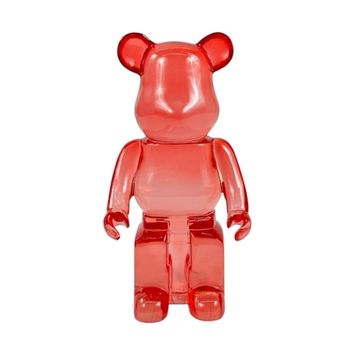 FIGURA OSO DECORATIVO 22.5 cm x 12 cm CERAMICA ROJO