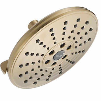 CABEZA DE DUCHA 19.53 cm (7 11/16 in) PLASTICO DORADO REDONDO SIN NIPLE
