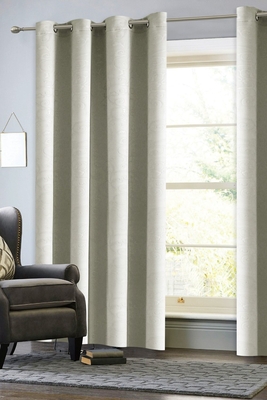 CORTINA PARA SALA 140 cm x 229 cm MARFIL SCROLL BLACKOUT