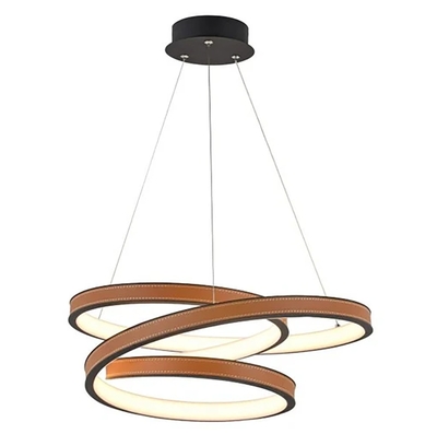 LAMPARA PENDANT LED 40 W LUZ CALIDA ESPIRAL ACABADO NEGRO-DORADO