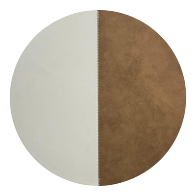 INDIVIDUAL 38 cm REDONDO BEIGE-CAFE