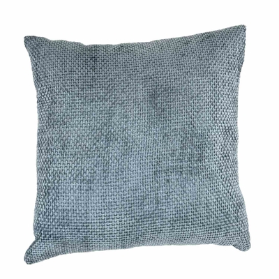 COJIN DECORATIVO 45 cm x 45 cm POLIESTER CELESTE CON TEXTURA