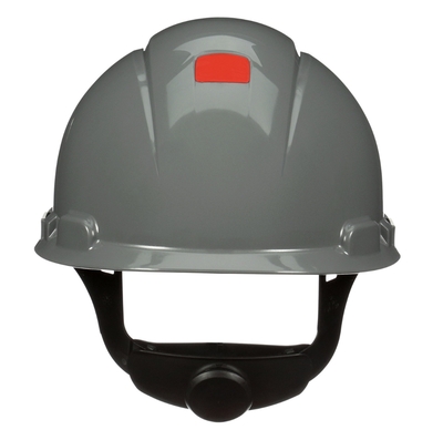 CASCO PLASTICO GRIS CON RATCHET 4 PUNTOS