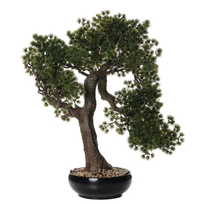 ARBOL ARTIFICIAL 53 cm x 45 cm BONSAI CON MACETA NEGRO