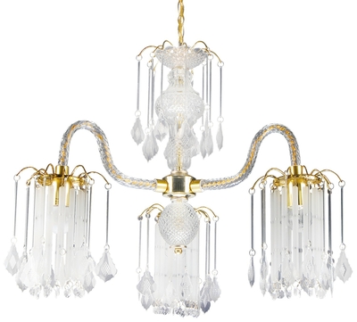 LÁMPARA CHANDELIER 3 LUCES E27 ACRILICO TRANSPARENTE