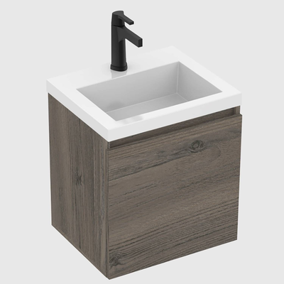MUEBLE BASICO ELEVADO MITTE/TAMBO CON LAVABO OSLO BLANCO 48 cm x 38 cm SIN MANIJAS