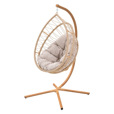 COLUMPIO 1 PERSONA METAL-POLIESTER BEIGE CON COLCHON 100 cm x 125 cm x 190 cm