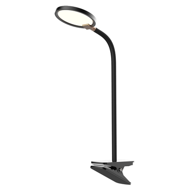 LAMPARA ESCRITORIO LED 5 W LUZ CALIDA DIMERIZABLE CON CLIP NEGRO