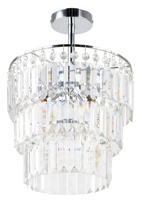 LAMPARA TECHO 3 LUCES E14 ACRILICO TRANSPARENTE