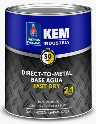 ANTICORROSIVO BASE AGUA PARA METAL NEGRO MATE DIRECTO METAL KEM DTM
