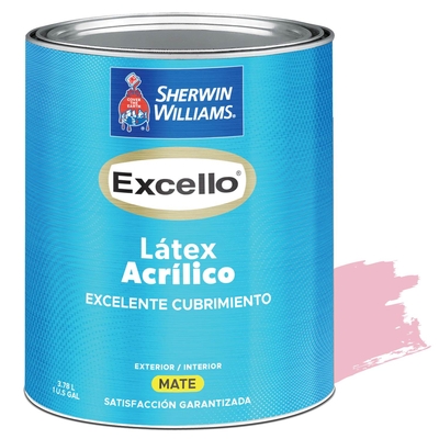 PINTURA LATEX PARA USO EXTERIOR / INTERIOR ROSA PASTEL EXCELLO LATEX MATE