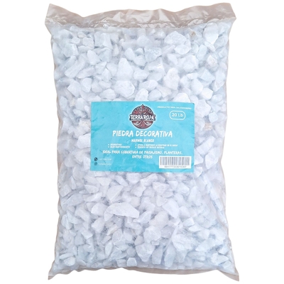 CUBRESUELO PIEDRA MARMOL BLANCO 9.07 kg