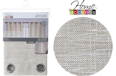 CORTINA LINER PARA SALA 137 cm x 229 cm POLIESTER TAUPE BOHEMIA