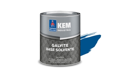PINTURA BASE SOLVENTE PARA METAL AZUL SATINADO GALVITE