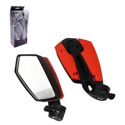 ESPEJO RETROVISOR PARA MOTO 8 mm - 10 mm ROJO