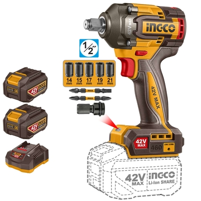 LLAVE IMPACTO INALAMBRICA 12.7 mm (1/2 in) 400 N.m 42 V 2.0 Ah