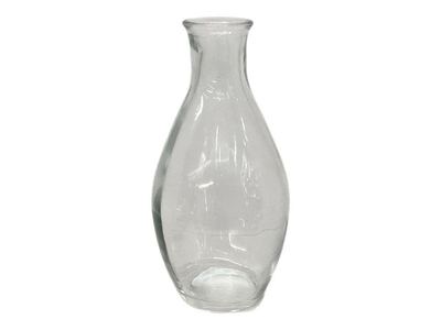 FLORERO 15 cm VIDRIO TRANSPARENTE LISO