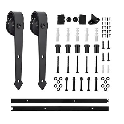 HERRAJE PUERTA CORREDIZA COLONIAL NEGRO 2 m