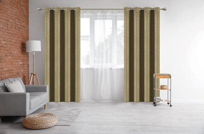 CORTINA PARA SALA 140 cm x 229 cm BEIGE ESSENCE VINE BLACKOUT