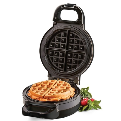 WAFLERA ELECTRICA NEGRO 18 cm WAFFLES TIPO BELGA RELLENOS