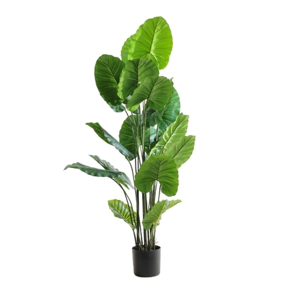 PLANTA ARTIFICIAL FOLLAJE 170 cm VERDE CON MACETA NEGRO
