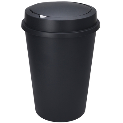 BASURERO SWING 47 L PLASTICO NEGRO 40 cm x 58 cm