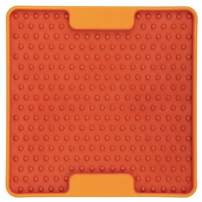 PLATO FLEXIBLE PARA PERRO 15 cm x 15 cm CAUCHO CELESTE ALIMENTACION LENTA