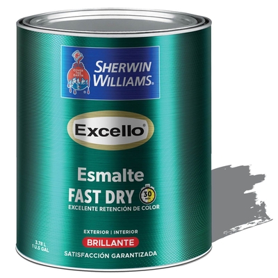 PINTURA ESMALTE PARA USO EXTERIOR / INTERIOR GRIS PURO BRILLANTE EXCELLO ESMALTE