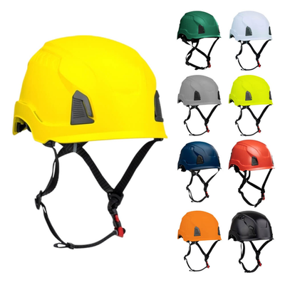 CASCO PARA TRABAJOS EN ALTURA TIPO 2 CLASE E CON CORREA PARA BARBILLA REFUERZO 4 PUNTOS