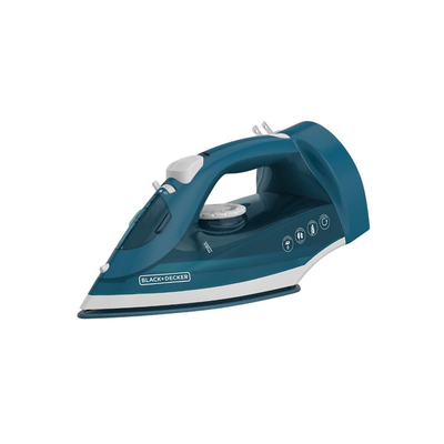 PLANCHA DE VAPOR 1 200 W AZUL-BLANCO BASE CERAMICA CON CABLE RETRACTIL