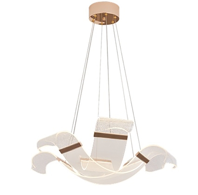 LAMPARA PENDANT LED 47 W 6 200 lm ACRILICO DORADO