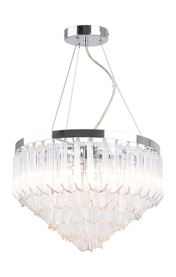 LAMPARA PENDANT 5 LUCES G9 ACRILICO TRANSPARENTE